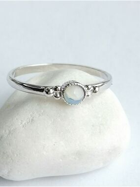 Opalite Sterling Silver size 7 stacking ring 🆕